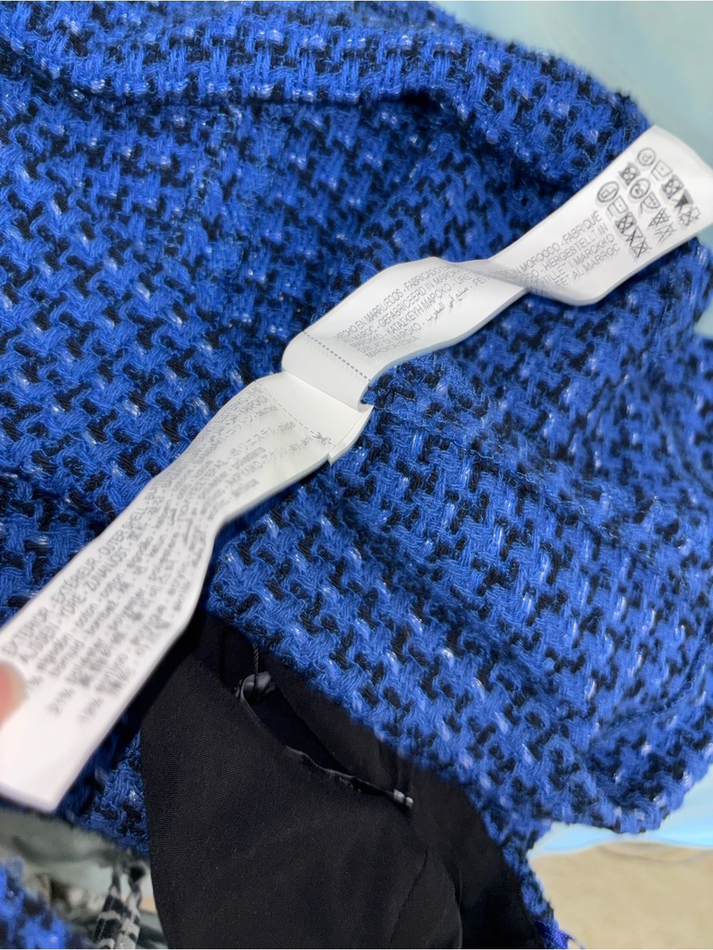 Zara Blue Textured Knit Spaghetti Strap Mini Dress - Picture 15 of 16